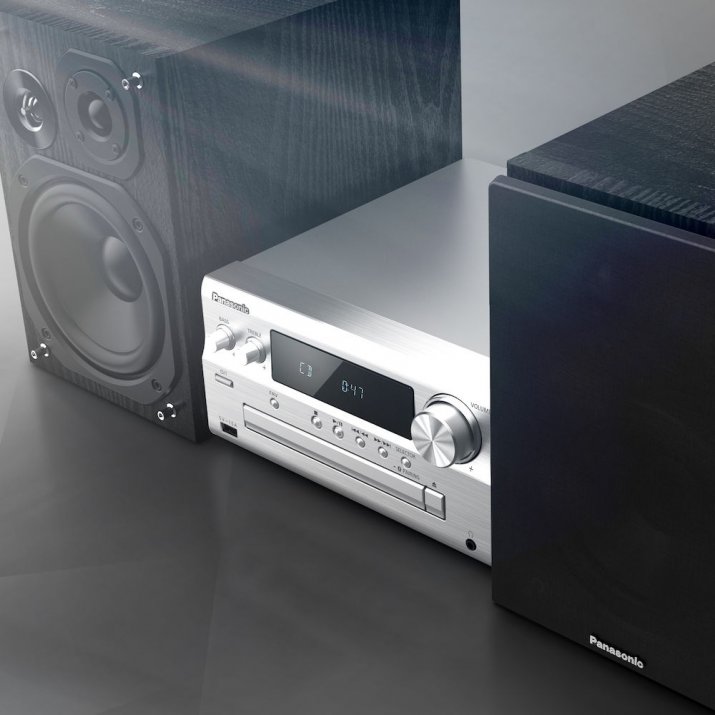 HiFi-Premium-System SC-PMX802 in Silber. Quelle: Panasonic Deutschland HiFi-Premium-System SC-PMX802 in Silber. Quelle: Panasonic Deutschland