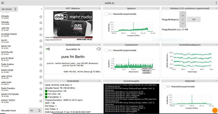 Fullscreen von Welle.io. Screenshot: Mario Gongolsky Fullscreen von Welle.io. Screenshot: Mario Gongolsky
